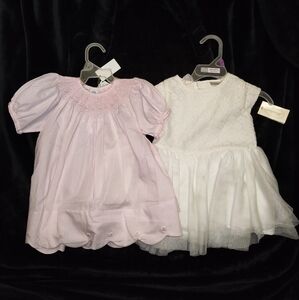 Set Of Two Baby Girl 9 Mo. Designer Dresses Feltman Brothers & Miniclassix NWT